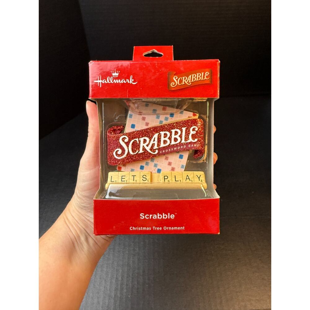 Hallmark Scrabble Christmas Tree Ornament Let's Play Board Game Ornament Hasbro